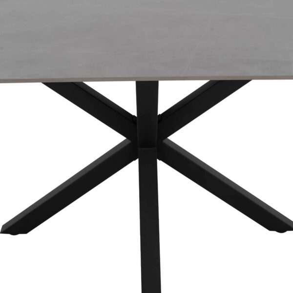 ΤΡΑΠΕΖΙ ΤΡΑΠΕΖΑΡΙΑΣ SYNTEC HM9308.03 SINTERED STONE ΓΚΡΙ ΜΕΤΑΛΛΙΚΑ ΠΟΔΙΑ 160x90x75Υεκ. - Image 5