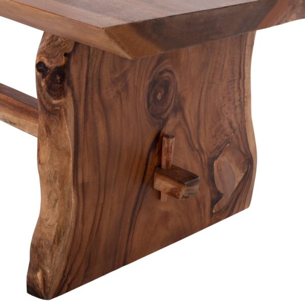 ΤΡΑΠΕΖΙ ΤΡΑΠΕΖΑΡΙΑΣ ULYSES HM9759 ΜΑΣΙΦ ΞΥΛΟ SUAR ΣΕ ΦΥΣΙΚΟ ΠΑΧΟΥΣ 9εκ 300x100x78Yεκ. - Image 6