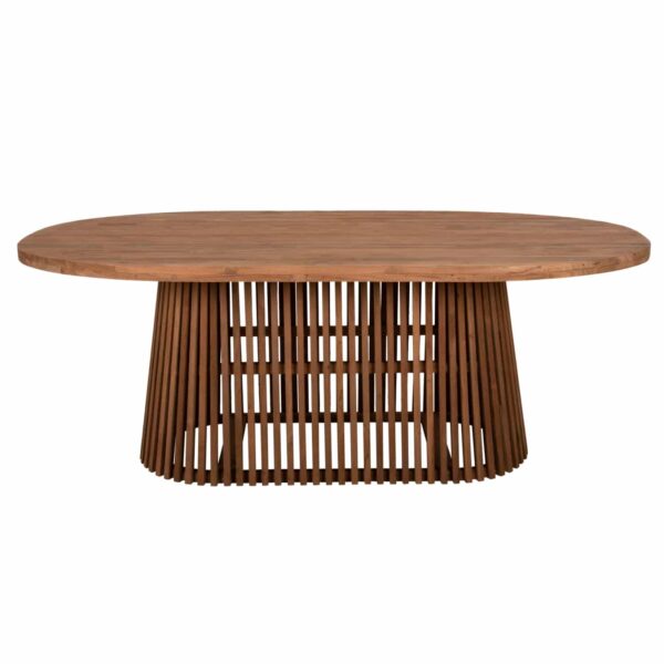 ΤΡΑΠΕΖΙ ΤΡΑΠΕΖΑΡΙΑΣ REMIK HM9835 RECYCLED ΤΕΑΚ ΣΕ ΦΥΣΙΚΟ 100x200x75,5Yεκ. TOP 4εκ. - Image 3