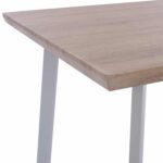 ΤΡΑΠΕΖΙ ΤΡΑΠΕΖΑΡΙΑΣ OFIRA 140X80 SONAMA ΜΕ ΛΕΥΚΑ ΠΟΔΙΑ HM8374.02 - Image 4