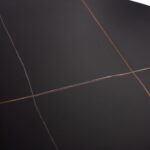 ΤΡΑΠΕΖΙ ΤΡΑΠΕΖΑΡΙΑΣ ΣΤΡΟΓΓΥΛΟ SYNTEC HM9309.01 SINTERED STONE ΜΑΥΡΟ ΜΕΤΑΛΛΙΚΑ ΠΟΔΙΑ Φ115x75Y εκ. - Image 6