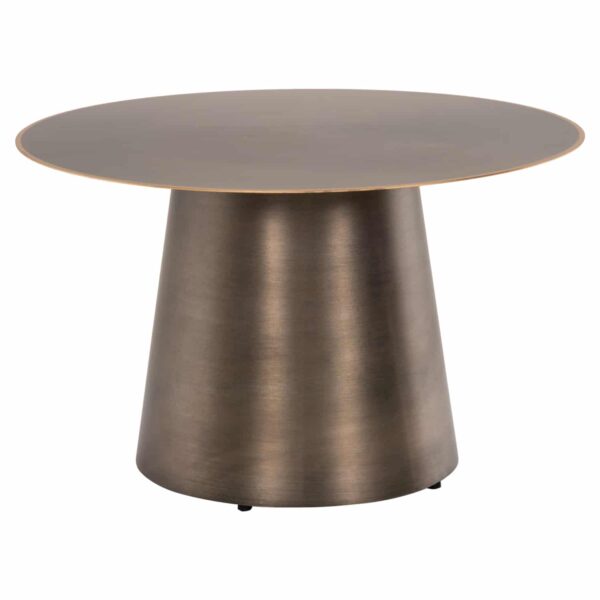 ΤΡΑΠΕΖIA ΣΑΛΟΝΙΟΥ 2ΤΜΧ NICKELY HM9667 ΜΕΤΑΛΛΟ ΣΕ ΑΣΗΜΙ ΜΑΤ Φ80x41Υ & Φ60x36Υ εκ. - Image 5