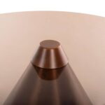 ΤΡΑΠΕΖΙA ΣΑΛΟΝΙΟΥ 2ΤΜΧ REBEN HM9676 ΜΕΤΑΛΛΟ ΚΑΦΕ ΜΠΡΟΝΖΕ-ΦΙΜΕ ΓΥΑΛΙ Φ80 & Φ60 εκ. - Image 6