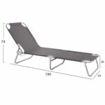 ΞΑΠΛΩΣΤΡΑ ΜΕΤΑΛΛΙΚΗ KALYNDA ΓΚΡΙ ΜΕ ΓΚΡΙ ΥΦΑΣΜΑ HM5278.10 - Image 2