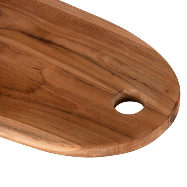 ΞΥΛΟ ΚΟΠΗΣ ΟΒΑΛ HM4284 ΞΥΛΟ ΤΕΑΚ ΣΕ ΦΥΣΙΚΟ-ΜΕ ΤΡΥΠΑ ΚΡΕΜΑΣΗΣ 18,5x41x2Yεκ. - Image 5