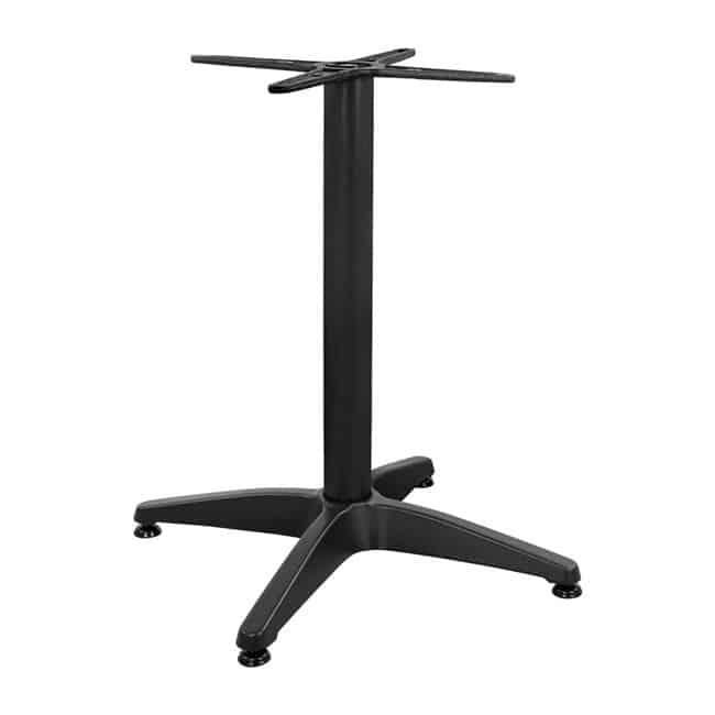 HM448.03 ΒΑΣΗ ΑΛΟΥΜΙΝΙΟΥ 4ΝΥΧΗ 66Χ66X69Υεκ. ΜΕ ΣΤΑΥΡΟ 45Χ45εκ. HM448.03 ΜΑΥΡΗ - Image 1