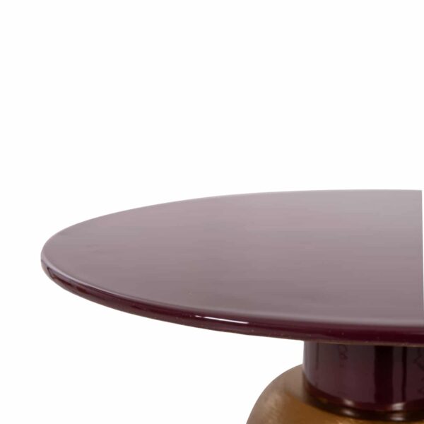 ΒΟΗΘΗΤΙΚΟ ΤΡΑΠΕΖΑΚΙ PATNA HM4234.06 ΜΕΤΑΛΛΟ ΣΕ ΜΠΟΡΝΤΟ-ΧΡΥΣΟ Φ46x51,5Υεκ. - Image 6