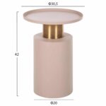 ΒΟΗΘΗΤΙΚΟ ΤΡΑΠΕΖΑΚΙ PUNJAB HM4240.03 ΜΕΤΑΛΛΟ ΣΕ ΕΚΡΟΥ-ΧΡΥΣΟΧΑΛΚΙΝΟ Φ30,5x42Υεκ. - Image 2