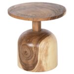 ΒΟΗΘΗΤΙΚΟ ΤΡΑΠΕΖΑΚΙ PUMBE-s HM9892 ΞΥΛΟ SUAR ΣΕ ΦΥΣΙΚΟ ΧΡΩΜΑ Φ39,5x40Υεκ - Image 4