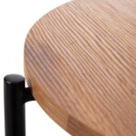 ΒΟΗΘΗΤΙΚΟ ΤΡΑΠΕΖΙ SYLO HM9618.01 MDF ΣΕ ΦΥΣΙΚΟ-ΜΑΥΡΟ ΜΕΤΑΛΛΟ Φ44x66Υεκ. - Image 5