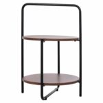 ΒΟΗΘΗΤΙΚΟ ΤΡΑΠΕΖΙ SYLO HM9618.02 MDF ΣΕ ΚΑΡΥΔΙ-ΜΑΥΡΟ ΜΕΤΑΛΛΟ Φ44x66Υεκ. - Image 3