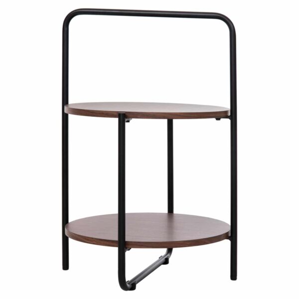 ΒΟΗΘΗΤΙΚΟ ΤΡΑΠΕΖΙ SYLO HM9618.02 MDF ΣΕ ΚΑΡΥΔΙ-ΜΑΥΡΟ ΜΕΤΑΛΛΟ Φ44x66Υεκ. - Image 3