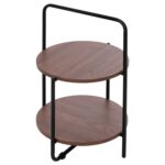 ΒΟΗΘΗΤΙΚΟ ΤΡΑΠΕΖΙ SYLO HM9618.02 MDF ΣΕ ΚΑΡΥΔΙ-ΜΑΥΡΟ ΜΕΤΑΛΛΟ Φ44x66Υεκ. - Image 4