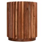 ΒΟΗΘΗΤΙΚΟ ΤΡΑΠΕΖΙ ΣΤΡΟΓΓΥΛΟ SEDGE HM9696 ΜΑΣΙΦ ΑΚΑΚΙΑ-ΦΥΣΙΚΟ ΧΡΩΜΑ Φ40x50Υεκ. - Image 5