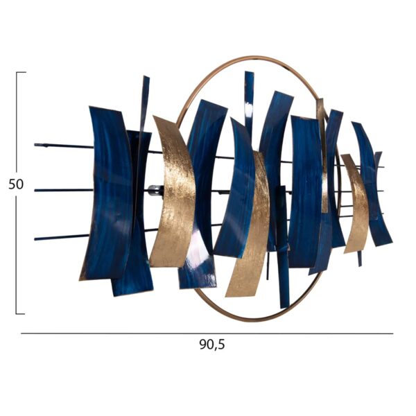 ΔΙΑΚΟΣΜΗΤΙΚΟ ΤΟΙΧΟΥ HM4205 ΜΕΤΑΛΛΟ ΣΕ ΜΠΛΕ-ΧΡΥΣΟ 90,5x50Υεκ. - Image 2