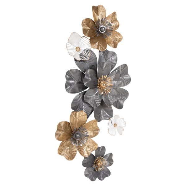 ΔΙΑΚΟΣΜΗΤΙΚΟ ΤΟΙΧΟΥ HM4214 ΜΕΤΑΛΛΟ ΣΕ ΛΕΥΚΟ-ΓΚΡΙ-ΧΡΥΣΟ 51x7,5x120εκ. - Image 3