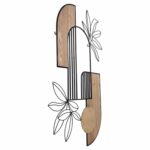 ΔΙΑΚΟΣΜΗΤΙΚΟ ΤΟΙΧΟΥ HM4218 ΞΥΛΟ ΣΕ ΦΥΣΙΚΟ-ΜΑΥΡΟ ΜΕΤΑΛΛΟ 66x100Υ εκ. - Image 4