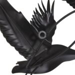 ΔΙΑΚΟΣΜΗΤΙΚΟ ΤΟΙΧΟΥ ΜΕΤΑΛΛΙΚΟ HM4208 ΠΟΥΛΙΑ ΣΕ ΓΚΡΙ-ΧΡΥΣΟ 90x46Υ εκ. - Image 6