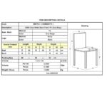 DIMA Καρέκλα Τραπεζαρίας- Κουζίνας, Μέταλλο Βαφή Μαύρο, Pu Γκρι-Μπεζ 53x70x82cm - Image 5