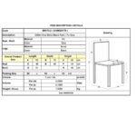 DIMA Καρέκλα Τραπεζαρίας- Κουζίνας, Μέταλλο Βαφή Μαύρο, Pu Γκρι 53x70x82cm - Image 5