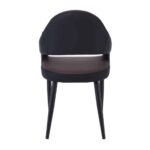 MODUS Πολυθρόνα Μέταλλο Βαφή Μαύρο, Pu Σκούρο Καφέ-Μαύρο 55x58x88cm - Image 4