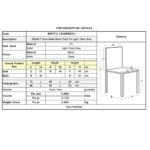 SELECT Καρέκλα Τραπεζαρίας- Κουζίνας, Μέταλλο Βαφή Μαύρο, Pu Ανοιχτό-Σκούρο Γκρι 56x54x78cm - Image 6