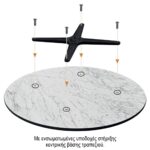 HPL (High Pressure Laminated) Επιφάνεια Τραπεζιού Απόχρωση Black Marble, Εξωτερικού χώρου Φ80cm/12mm - Image 3