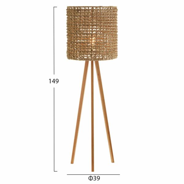 ΕΠΙΔΑΠΕΔΙΟ ΦΩΤΙΣΤΙΚΟ HM4352 RUBBERWOOD-RATTAN-SEAGRASS ΣΕ ΦΥΣΙΚΟ Φ36x149,5Υεκ. - Image 2