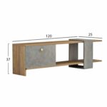 ΕΠΙΠΛΟ ΤΗΛΕΟΡΑΣΗΣ HENRIETTE HM8900.13 ΜΕΛΑΜΙΝΗ ΚΑΡΥΔΙ-STONE TEXTURE 120x28,5x39Υεκ. - Image 2