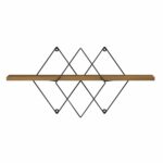 ΕΠΙΤΟΙΧΙΟ ΡΑΦΙ CHANTRIA HM8934.11 ΜΕΛΑΜΙΝΗ ΣΕ ΟΑΚ ΧΡΩΜΑ-ΜΕΤΑΛΛΟ ΜΑΥΡΟ 60x14x36Υεκ. - Image 3