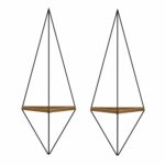 ΕΠΙΤΟΙΧΙΟ ΡΑΦΙ ΣΕΤ 2ΤΜΧ CANNARD HM8925.11 ΜΕΛΑΜΙΝΗ ΦΥΣΙΚΟ-ΜΕΤΑΛΛΟ ΜΑΥΡΟ 23x15x60Υεκ - Image 3