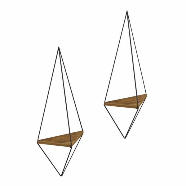 ΕΠΙΤΟΙΧΙΟ ΡΑΦΙ ΣΕΤ 2ΤΜΧ CANNARD HM8925.11 ΜΕΛΑΜΙΝΗ ΦΥΣΙΚΟ-ΜΕΤΑΛΛΟ ΜΑΥΡΟ 23x15x60Υεκ - Image 6