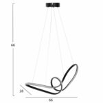 ΦΩΤΙΣΤΙΚΟ ΟΡΟΦΗΣ ΜΑΥΡΟ LED HM7522.03 52x28x66Υ εκ. - Image 2