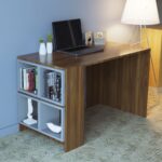 ΓΡΑΦΕΙΟ ΜΕΛΑΜΙΝΗΣ ΜΕ ΑΠΟΣΠΩΜΕΝΑ ΡΑΦΙΑ KAIRO HM9120.01 ΚΑΡΥΔΙ ΓΚΡΙ 120x64x74,2Υ εκ. - Image 3