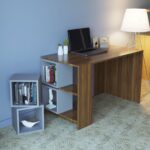 ΓΡΑΦΕΙΟ ΜΕΛΑΜΙΝΗΣ ΜΕ ΑΠΟΣΠΩΜΕΝΑ ΡΑΦΙΑ KAIRO HM9120.01 ΚΑΡΥΔΙ ΓΚΡΙ 120x64x74,2Υ εκ. - Image 4