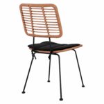 ΚΑΡΕΚΛΑ ΕΞ.ΧΩΡΟΥ ALLEGRA HM5454.11 ΜΕΤΑΛΛΟ&ΜΑΞΙΛΑΡΙ ΜΑΥΡΟ-ΜΠΕΖ WICKER 46x56x87Υεκ - Image 5