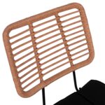 ΚΑΡΕΚΛΑ ΕΞ.ΧΩΡΟΥ ALLEGRA HM5454.11 ΜΕΤΑΛΛΟ&ΜΑΞΙΛΑΡΙ ΜΑΥΡΟ-ΜΠΕΖ WICKER 46x56x87Υεκ - Image 7