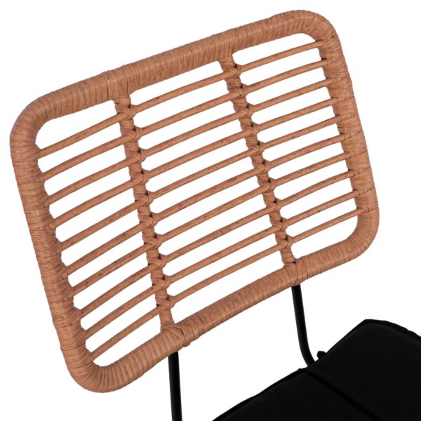 ΚΑΡΕΚΛΑ ΕΞ.ΧΩΡΟΥ ALLEGRA HM5454.11 ΜΕΤΑΛΛΟ&ΜΑΞΙΛΑΡΙ ΜΑΥΡΟ-ΜΠΕΖ WICKER 46x56x87Υεκ - Image 7