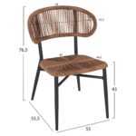 ΚΑΡΕΚΛΑ ΕΞΩΤ.ΧΩΡΟΥ EULO HM6049.03 ΑΛΟΥΜΙΝΙΟ ΣΕ ΑΝΘΡΑΚΙ-ΣΥΝΘΕΤΙΚΟ RATTAN ΓΚΡΙ 49x60x78Υεκ. - Image 2