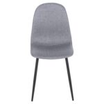 ΚΑΡΕΚΛΑ LEONARDO HM00100.26 ΥΦΑΣΜΑ ΓΚΡΙ & ΜΑΥΡΑ ΜΕΤΑΛ. ΠΟΔΙΑ 42x49,5x89Υεκ. - Image 3