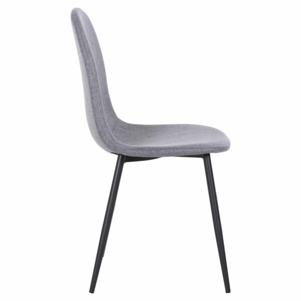 ΚΑΡΕΚΛΑ LEONARDO HM00100.26 ΥΦΑΣΜΑ ΓΚΡΙ & ΜΑΥΡΑ ΜΕΤΑΛ. ΠΟΔΙΑ 42x49,5x89Υεκ. - Image 4