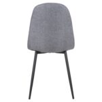 ΚΑΡΕΚΛΑ LEONARDO HM00100.26 ΥΦΑΣΜΑ ΓΚΡΙ & ΜΑΥΡΑ ΜΕΤΑΛ. ΠΟΔΙΑ 42x49,5x89Υεκ. - Image 6