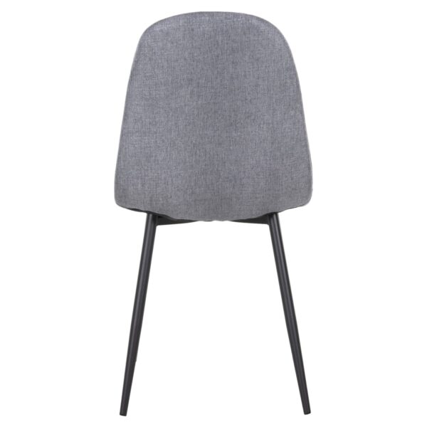 ΚΑΡΕΚΛΑ LEONARDO HM00100.26 ΥΦΑΣΜΑ ΓΚΡΙ & ΜΑΥΡΑ ΜΕΤΑΛ. ΠΟΔΙΑ 42x49,5x89Υεκ. - Image 6