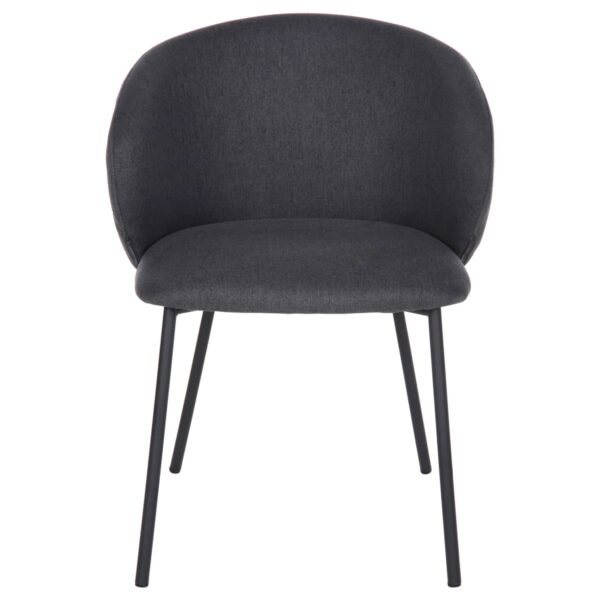 ΚΑΡΕΚΛΑ ISIAH HM9615.01 ΓΚΡΙ ΥΦΑΣΜΑ-ΜΑΥΡΑ ΜΕΤΑΛΛΙΚΑ ΠΟΔΙΑ 56x56x76Υ εκ. - Image 3