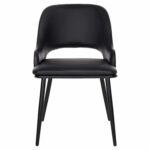 ΚΑΡΕΚΛΑ DELF HM9617.01 PU ΜΑΥΡΟ-ΜΑΥΡΑ ΜΕΤΑΛ. ΠΟΔΙΑ-ΞΥΛΙΝΗ ΠΛΑΤΗ ΦΥΣΙΚΟ 48x55x76Υεκ. - Image 3