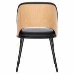 ΚΑΡΕΚΛΑ DELF HM9617.01 PU ΜΑΥΡΟ-ΜΑΥΡΑ ΜΕΤΑΛ. ΠΟΔΙΑ-ΞΥΛΙΝΗ ΠΛΑΤΗ ΦΥΣΙΚΟ 48x55x76Υεκ. - Image 6