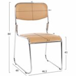 ΚΑΡΕΚΛΑ ΓΡΑΦΕΙΟΥ ΣΥΝΕΡΓΑΣΙΑΣ MABEL HM1019.07 ΧΡΩΜΙΩΜΕΝΗ ΜΕ ΜΟΚΑ PU 47x48x78Yεκ - Image 2