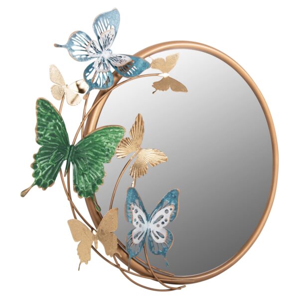 ΚΑΘΡΕΠΤΗΣ ΤΟΙΧΟΥ ΣΤΡΟΓΓΥΛΟΣ ΗΜ4213 ΜΕΤΑΛΛΟ ΣΕ ΧΡΥΣΟ-ΠΡΑΣΙΝΟ-ΜΠΛΕ 62x6,5x56Yεκ. - Image 3