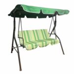 ΚΟΥΝΙΑ 3ΘΕΣΙΑ ΜΕ ΣΚΙΑΣΤΡΟ LIKID HM5979.03 ΜΕΤΑΛΛΟ ΓΚΡΙ-ΠΡΑΣΙΝΟ ΥΦΑΣΜΑ 174x110x200Υ