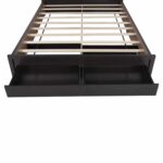 ΚΡΕΒΑΤΙ ΜΕΛΑΜΙΝΗΣ CAPRI HM599.11 ΜΕ 2ΣΥΡΤΑΡΙΑ-WENGE- ΓΙΑ ΣΤΡΩΜΑ 140x200εκ. - Image 6